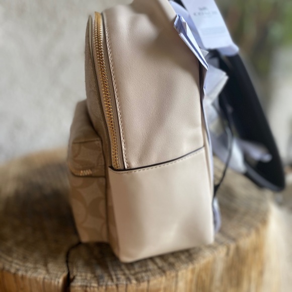 MINI CHARLIE BACKPACK IN SIGNATURE CANVAS - Picture 4 of 4